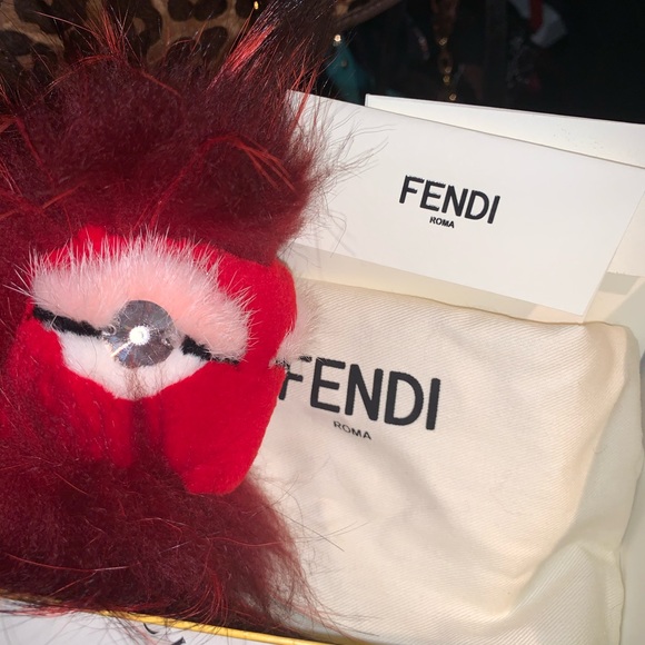 Fendi Limited addition furry keychain Authentic - Picture 6 of 8
